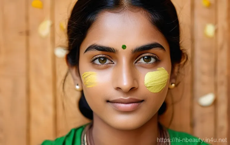 천연화장품 아이크림 성분 - A close-up, radiant portrait of an Indian woman, in her mid-30s, featuring her expressive, bright, a...